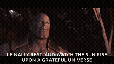 Thanos I Finally Rest And Watch The Sun Rise GIF