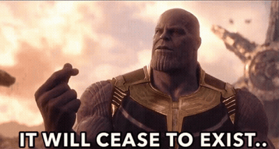 Thanos Says It Will Cease To Exist While Pointing GIF