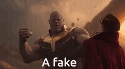 Thanos Standing Next To Doctor Strange Saying A Fake GIF