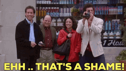 That's A Shame Seinfeld GIF