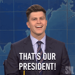That;s Our President Colin Jost SNL GIF
