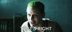That's Right Joker Laughing Suicide Squad GIF
