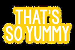 That's So Yummy Yellow Text GIF