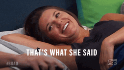That's What She Said Giggly Lady GIF