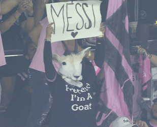 That's Why He's The Goat Messi Placard GIF