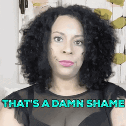 Thats A Shame Upset Lady GIF