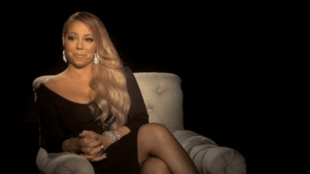 Thats Cute Mariah Carey Sitting GIF