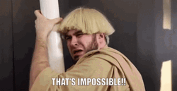 Thats Impossible Man With Blonde Wig GIF
