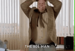 The 80S Man Chris Farley GIF