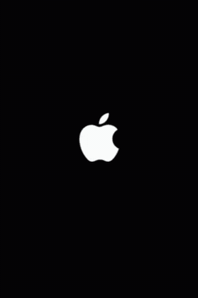 The Apple Logo Is Displayed In A Glitch Effect GIF