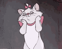 The Aristocats Conceited Cat Marie Face Massage  GIF