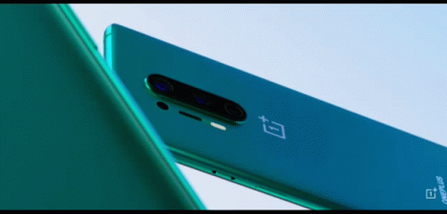 The Back Of A Green Oneplus Phone With A Camera On It GIF