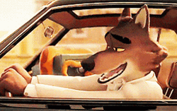 The Bad Guys Mr. Wolf Driving GIF
