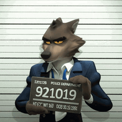 The Bad Guys Mr. Wolf Mug Shot GIF