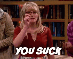 The Big Bang Theory Melissa  You Suck GIF