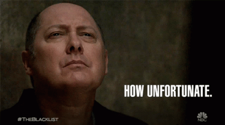 The Blacklist Red How Unfortunate GIF