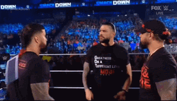 The Bloodline WWE Members Chest Bump GIF