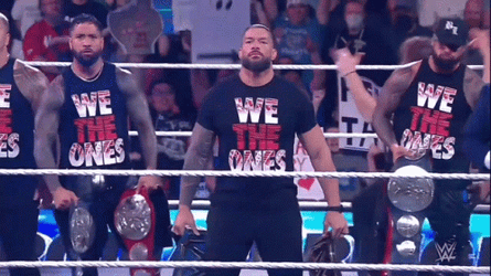 The Bloodline WWE Members In The Ring GIF