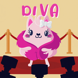 The Cat Diva In Pink GIF