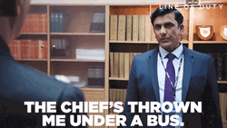 The Chief's Thrown Man Under The Bus GIF