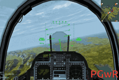 The Cockpit Of A Fighter Jet Is Shown With The Words Pg Wr Below It GIF