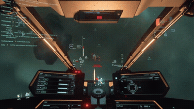 The Cockpit Of A Space Ship With A Screen That Says Global Focus On It GIF