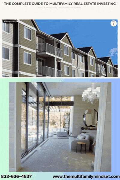 The Complete Guide To Multifamily Real Estate Investing Is Written On A Website GIF
