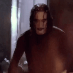 The Crow Eric Draven Running Toward Fire GIF