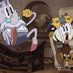 The Cuphead Show Turbulence GIF