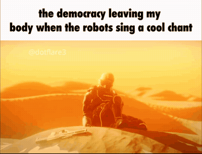 The Democracy Leaving My Body When The Robots Sing A Cool Chami GIF
