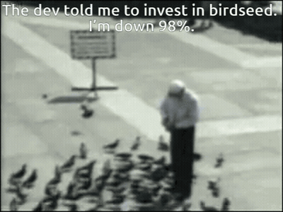 The Dev Told Me To Invest In Bird Seed I 'M Down 98% .. GIF