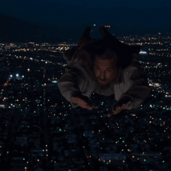 The Dude Flying Over The City GIF