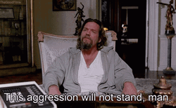 The Dude This Aggression Will Not Stand Man GIF