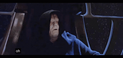 The Emperor From Star Wars Is Talking About The Deflector Shield Being Operational When Your Friends GIF