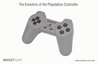 The Evolution Of PlayStation Controller GIF