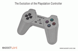 The Evolution Of PlayStation Xbox Joystick GIF