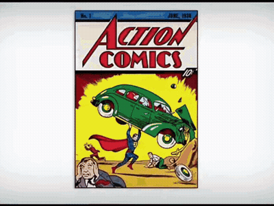 The First Issue Of Action Comics Was Published In June Of 1938 GIF