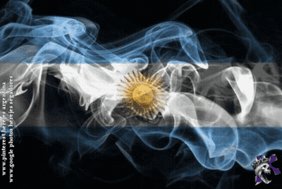 The Flag Of Argentina Is Made Of Smoke And Has A Sun In The Middle GIF