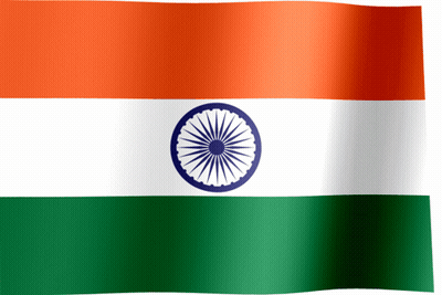 The Flag Of India Is Orange White And Green With A Blue Circle In The Middle GIF