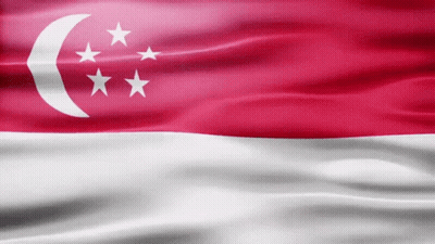 The Flag Of Singapore Has A Crescent Moon And Three Stars GIF
