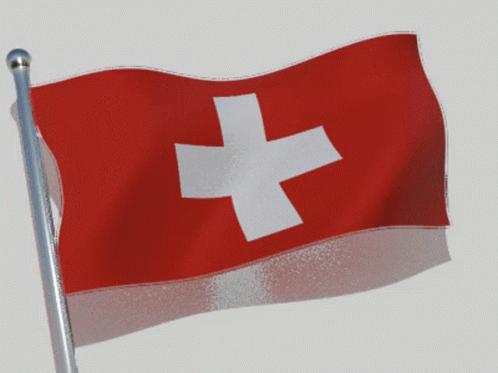 The Flag Of Switzerland Has A White Cross On It GIF