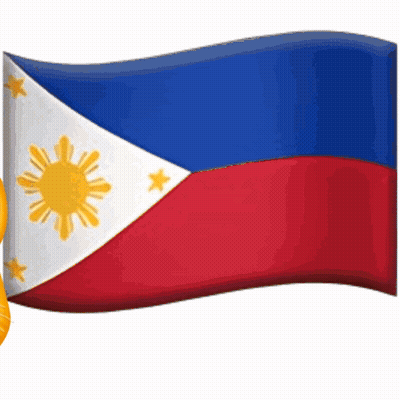 The Flag Of The Philippines Is Waving In The Wind On A White Background GIF