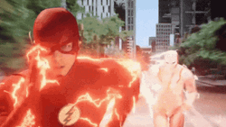 The Flash And Opponent Running