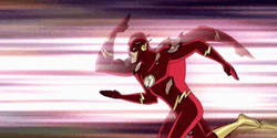 The Flash Running Animated Justice League Unlimited
