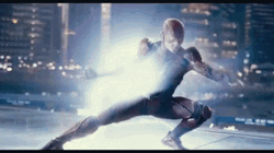 The Flash Running Thunder Lightning Pose