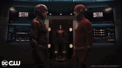 The Flash Shakes Hands GIF