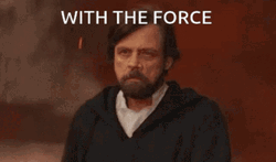 The Force Is Strong With This One Skywalker Shoulder Brush GIF