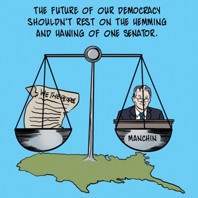 The Future Of Our Democracy Shouldn 'T Rest On The Hemming And Hawing Of One Senator .. GIF