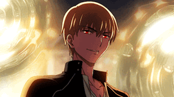 The Gilgamesh Smile With Lights GIF