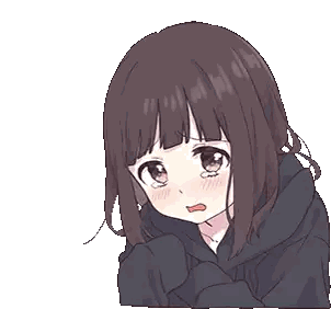 The Girl Is Wearing A Black Hoodie And Has Tears Coming Out Of Her Eyes . Sticker